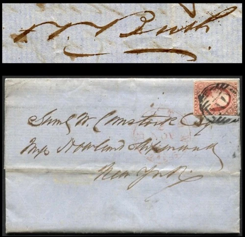 1852 Frederick Thomas Bush, First US Consul Hong Kong China Trade Signed Letter