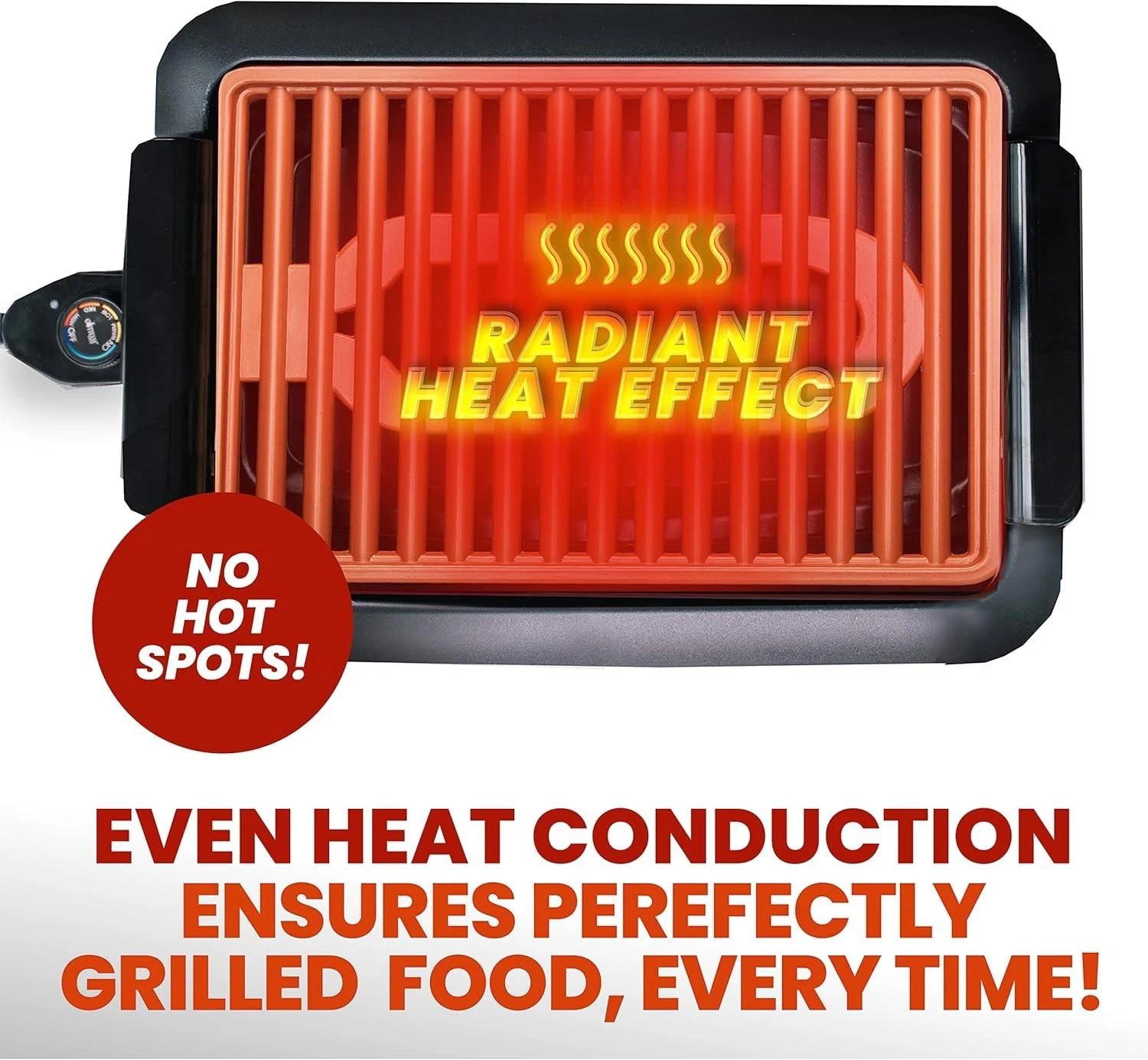 Gotham Steel Smokeless Electric Grill Non-Stick Titanium Ceramic Copper 16x14