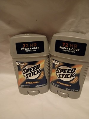 Speed Stick Energy Antiperspirant Deodorant Stick 72-Hour 1.8 oz 2 Pack