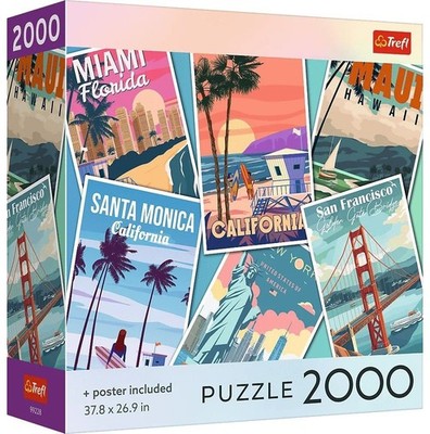 NEW TREFL Jigsaw Puzzle 2000 Pieces Premium Quality Journey Through the USA