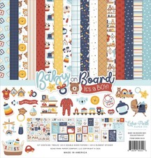 Echo Park BABY ON BOARD BOY 12x12 Collection Kit Family Scrapbook Planner