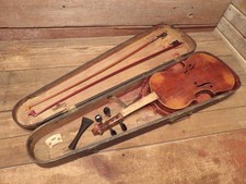 Vintage Violin Antonius Stradivarius Cremona Faciebat Anno 1681 W/Case - PARTS 