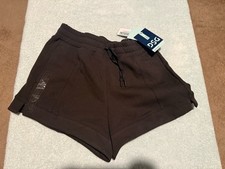 DSG Girls Black Sport Fleece Shorts Size Large 14-16 Drawstring Athletic NWT