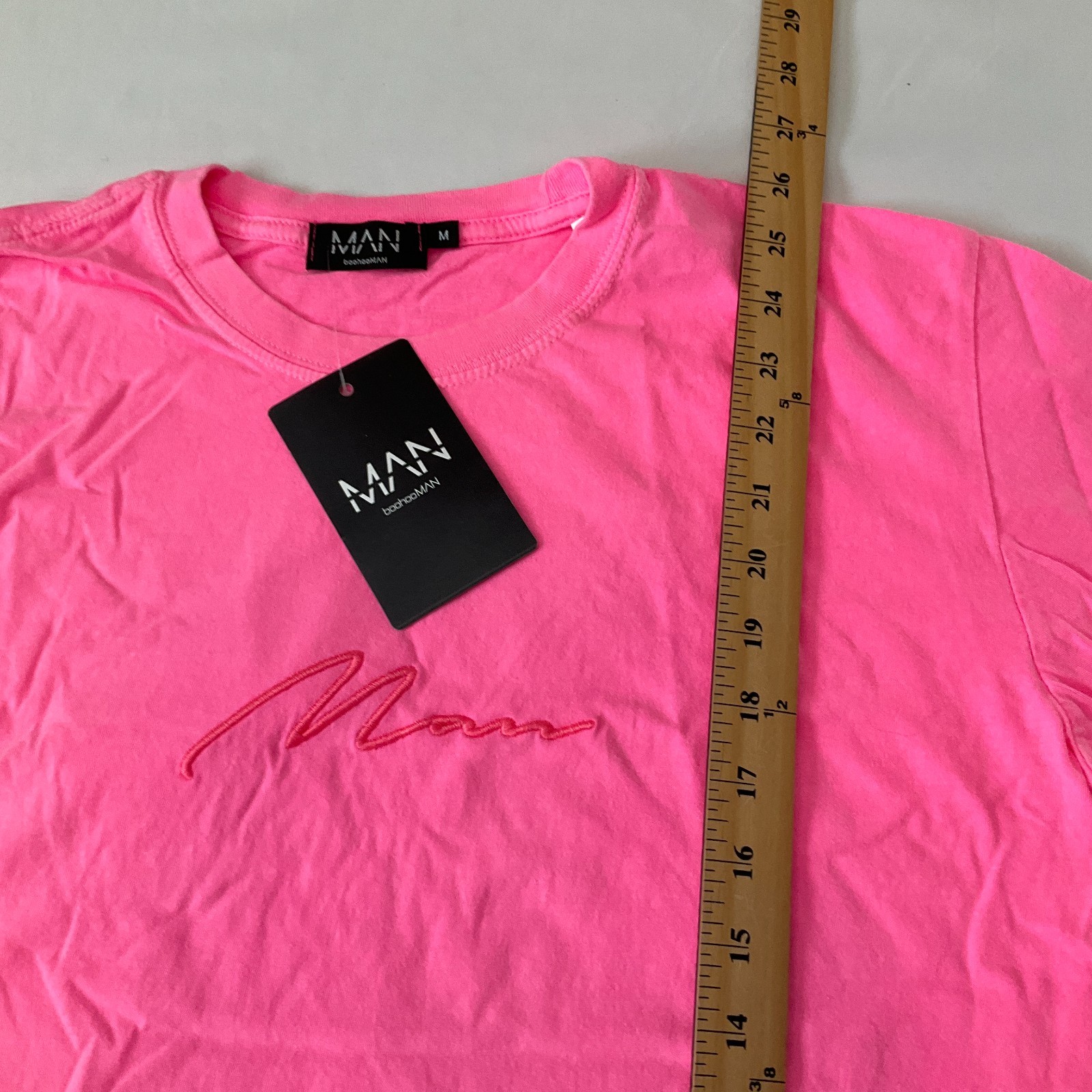 Boohoo Man Short Sleeve T Shirt Mens Size M Pink