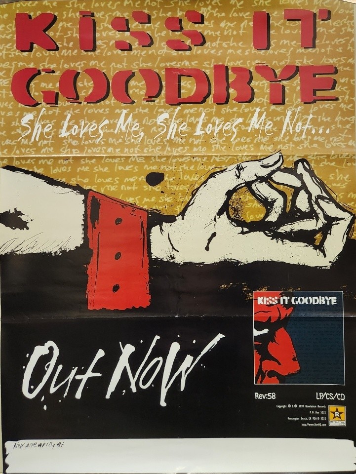 Kiss It Goodbye 1997 She Loves Me,Me Not Promotional Poster VG+