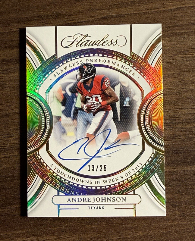 Panini Flawless 2023 Andre Johnson Flawless Performances Auto /25 #FP-AJO Texans