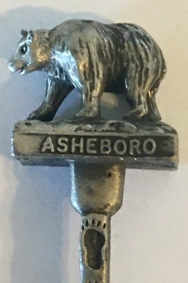 Asheboro North Carolina Zoo Pewter Vintage Souvenir Spoon Collectible
