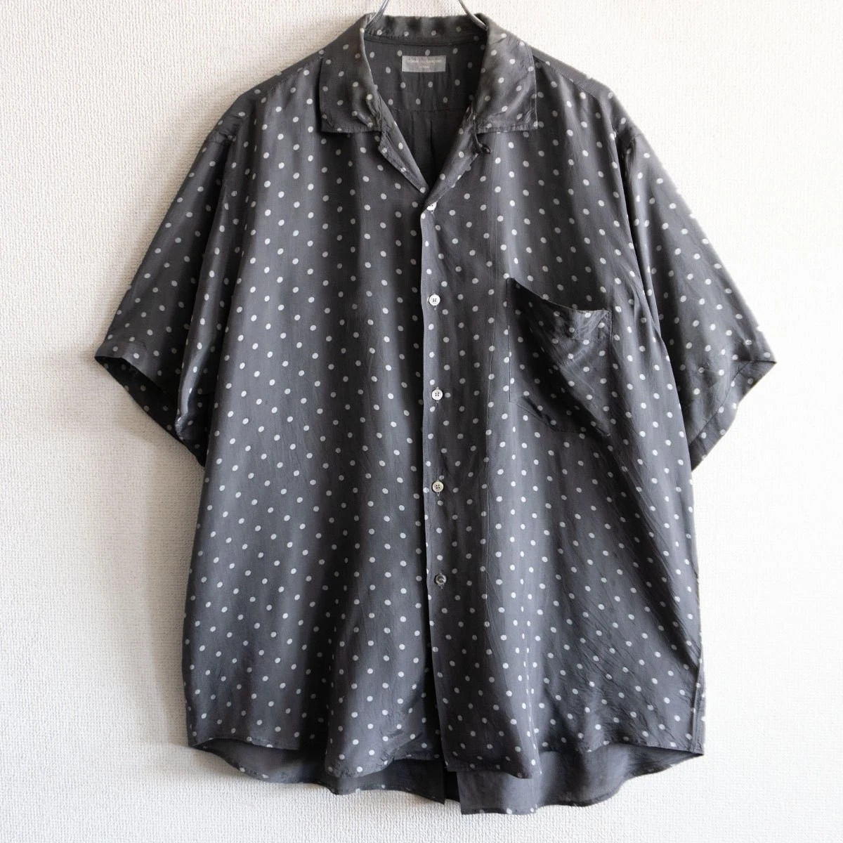 Comme des Garcons 80S Polka Dot Camp Collar Shirt Gray Size M