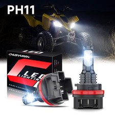 6000K White PH11 LED Headlight Bulb For Suzuki 2006-2009 Quadracer 450