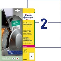 Avery Zweckform Resistente Folienetiketten L7916-10 Weiß 210,0 X 148,0 Mm,...