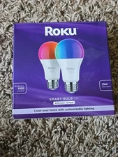 Roku Smart Home Smart Bulb SE (Color) 2-Pack with 16 Million Color Options, 12 W