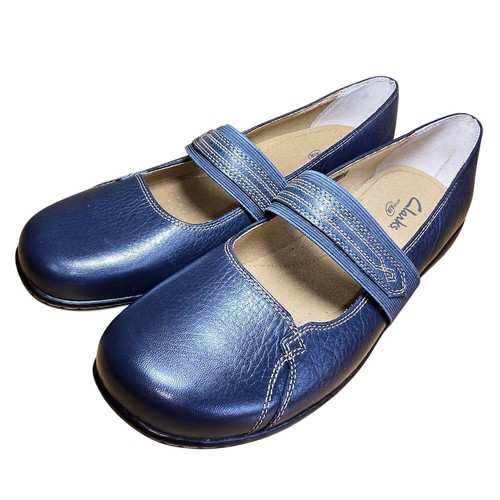 Neu ohne Karton Clarks Active Air Geraldine Q 81539 11M Mary Jane Navy Blau Leder Top - Bild 5 von 10