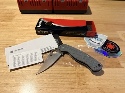 Spyderco ParaMilitary 2 GP Knives Exclusive Rex 76 Steel With Gray G10 PM2