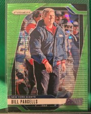 Bill Parcells Green Prizm Parallel 2024 Panini Prizm. Big Tuna + theo johnson rc