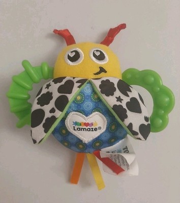 Lamaze Bitty Bite Bug Rattle Activity Crinkle Plush Teether Infant Toy