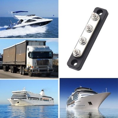 Hochbelastbar 4-Wege 100A Universal Marine Sammelschiene mit Klarsicht-Abdeckung