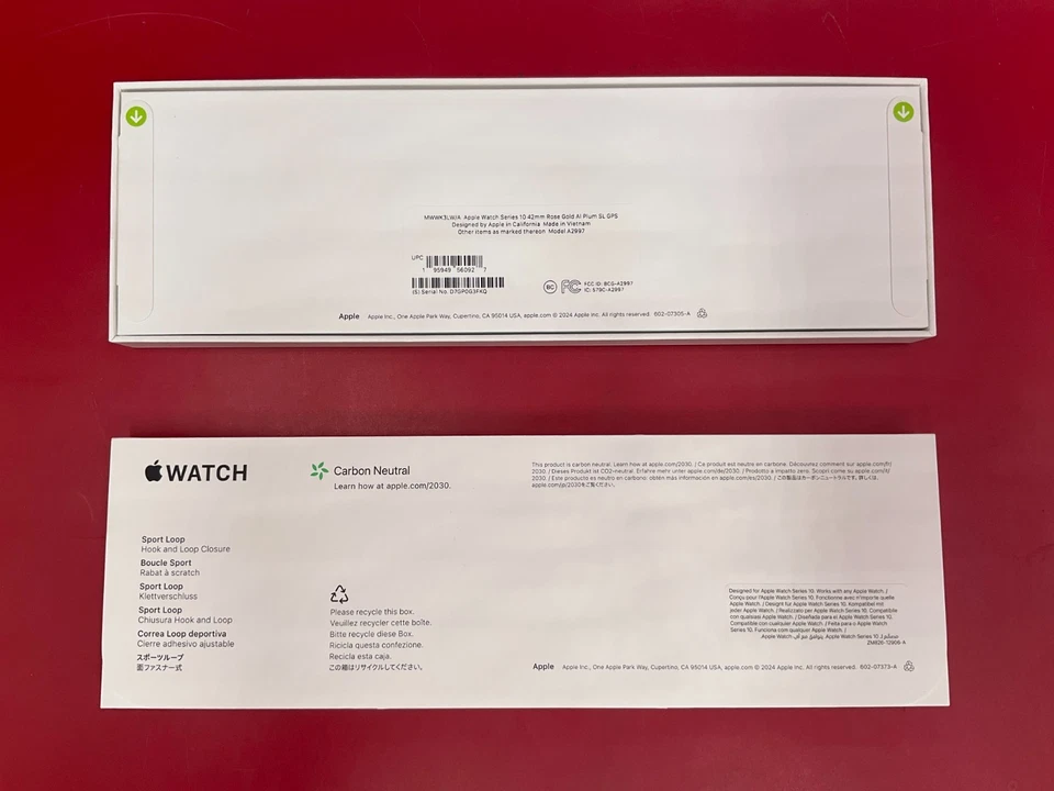 Apple Watch Series 10 42mm Cellular Rose Gold Aluminum Plum Sport Band MWWK3LW/A - Image 2 of 4