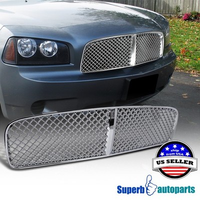 Fits 2005-2010 Dodge 05-10 Charge Mesh ABS Grill Honeycomb Front Hood Grille