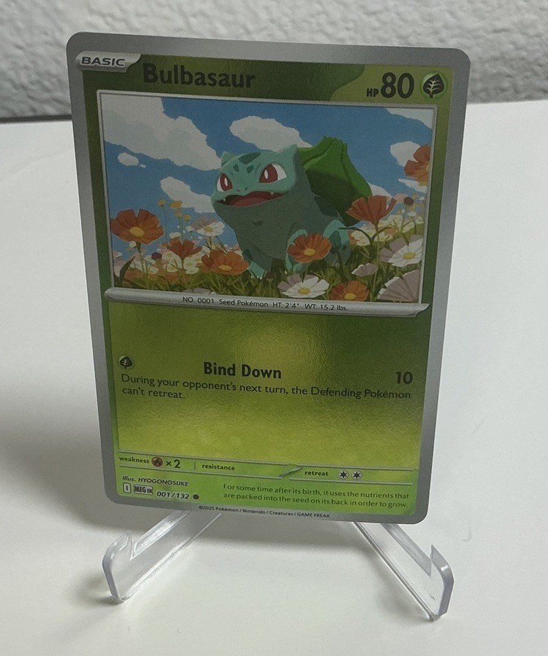 Bulbasaur (Reverse Holo) - ME01: Mega Evolution 001/132 NM Pokémon TCG