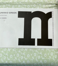 Marimekko Queen Sheet Set PIKKUINEN UNIKKO GREEN 100 Cotton 4 pc OEKOTEX NWT 