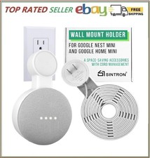Outlet Wall Mount Holder for Google Nest Mini 2-Pack Space-Saving with Cord ...
