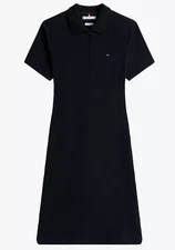 Tommy Hilfiger Women's Regular Fit Stretch-Cotton Polo Dress Dark Navy Sz S NWT