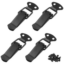 Black 304 Stainless Steel Spring Loaded Toggle Buckle Latch 2.8 Inch 4 PCS