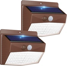 2 Packs Solar Outdoor Lights Motion Sensor Solar Security Lights Waterproof with