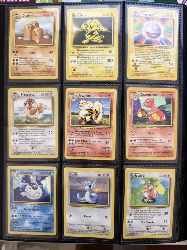 Near Complete Pokemon Original Vintage Base Card Set - Includes Binder LP-HP - Image 3 of 4
