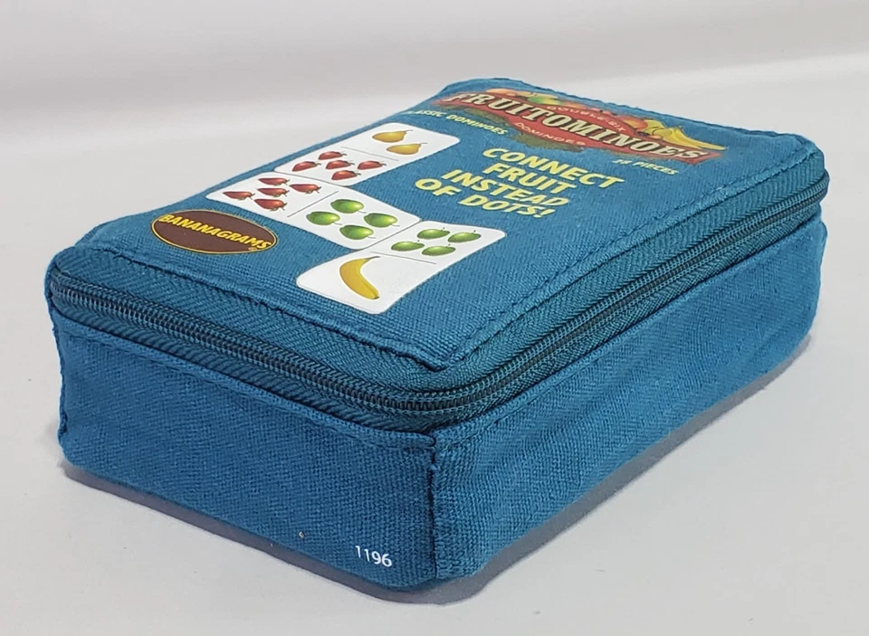 Fruitominoes Classic Dominoes Game With Fruit Picture Tiles In Zippered Bag - Image 4 of 4