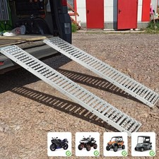 2x Anti-Slip 1000 LB Capacity Steel Loading Ramps for ATV Motorcycle Lawn Mower