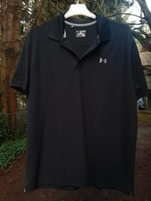 Under Armour Men's HeatGear Loose Fit Performance Golf Polo - Black 2XL
