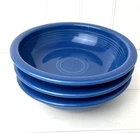 3 Fiesta Ware Cereal Soup Pasta Large Bowl  8 1/4" Lapis Blue Classic Rim