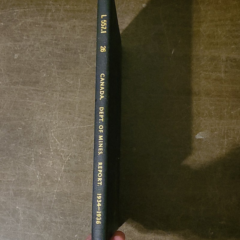 Canada Department of Mines Annual Reports 1934-1936 Dominion of Canada