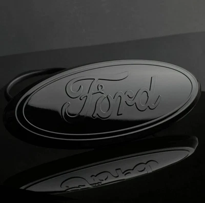 Ford Logo Emblem: Premium 7" Black Oval Badge Black Logo for Grille - Image 1 of 4