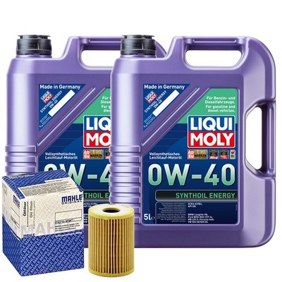 Motoröl 0W40 LIQUI MOLY Synthoil Energy 10L+MAHLE Ölfilter