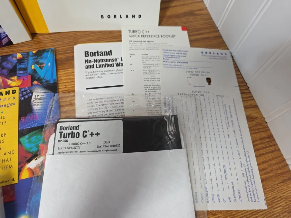Vintage Borland Turbo C++ for DOS 3.0 Appears Complete 3.5 Floppys Tested! - Image 4 of 4