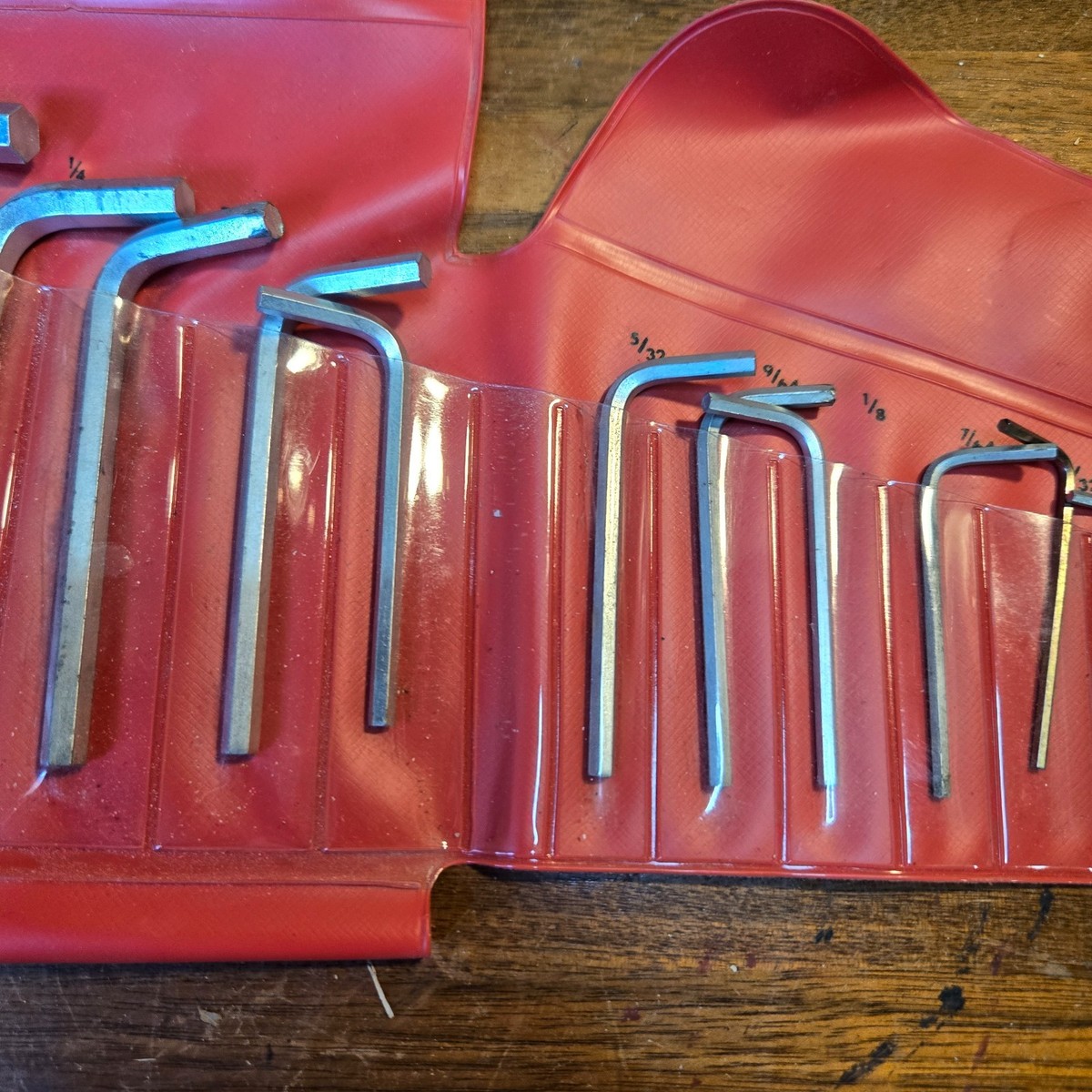 Snap-on STMMD セット Snap-on 15pc SAE Allen Wrench Set With Pouch USA C-154 for
