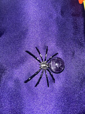 2'' Natural Quartz Amethyst Crystal Sphere Spider Jewelry Making, Home Decor