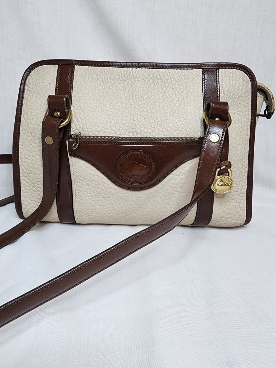 Vintage Dooney & Bourke Cream And Dark Brown Leather  display picture 1