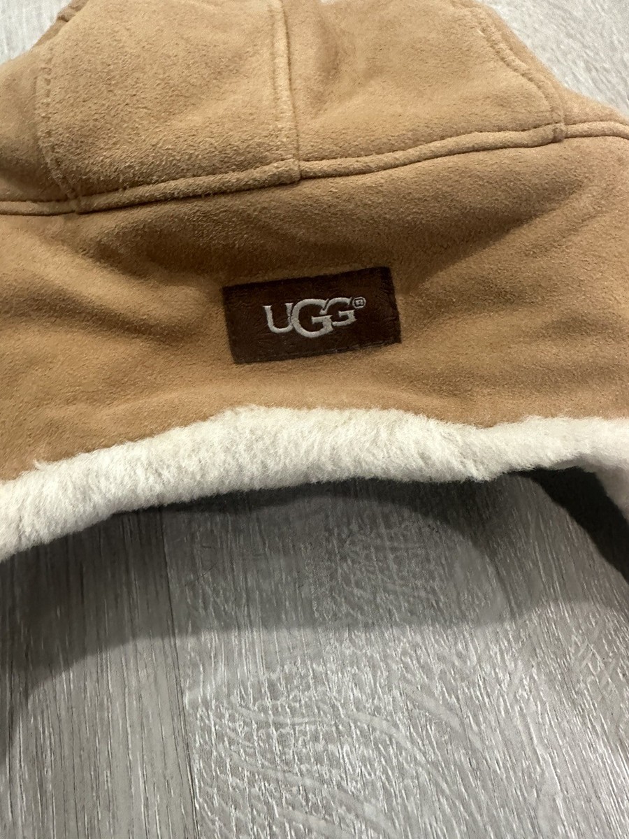 UGG SHEARLING SUEDE TRAPPER HAT, CHESTNUT BROWN | eBay display picture 2