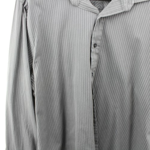 Sean John Men Gray Striped Long Sleeve Button Up Dress Shirt L 16.5 32/33 - Picture 2 of 7