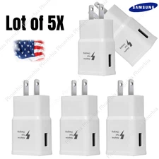 5Pack Lot Adaptive Fast USB Wall Charger Block Power Adapter For Samsung Android