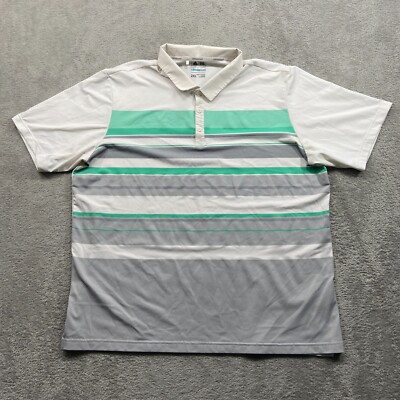 Adidas Shirt Men's Extra Extra Large White Golf Polo Climacool Outdoors Sports