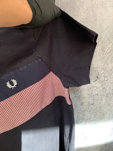 Fred Perry Striped T-Shirt Vintage 90s - Picture 2 of 11