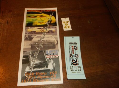 Dick Bown #02 1971 OBER LOGGING Plymouth 1/64th scale decals LoboGraphix - Picture 1 of 1