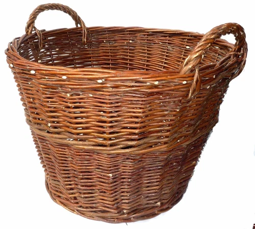 Gartenkorb 55,50,45cm Kartoffelkorb  Kaminkorb Holzkorb  Weide Kiepe Erntkorb 