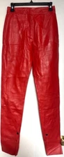 WOW! New J.W. Anderson red leather biker pants US size 4 $1720