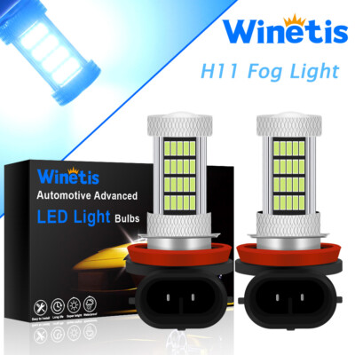 WINETIS H8 H11 H9 LED Front Fog Driving Light 92SMD 8000K Ice Blue Bulb DRL Lamp