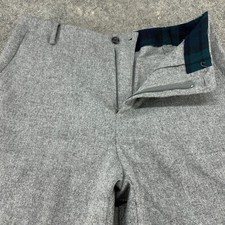 VINTAGE Ralph Lauren Pants Womens 10 Grey Wool Flare Wide Leg Trouser Pocket 90s